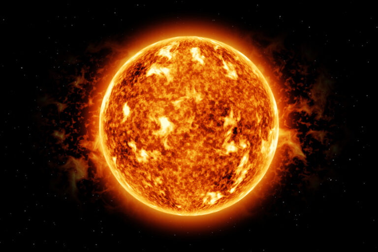 3D illustration of the sun.